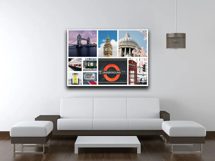 Personalised 9 Photo Collage Canvas - Landscape