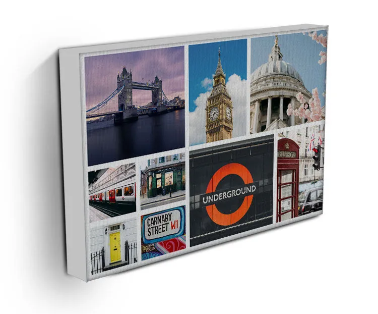 Personalised 9 Photo Collage Canvas - Landscape