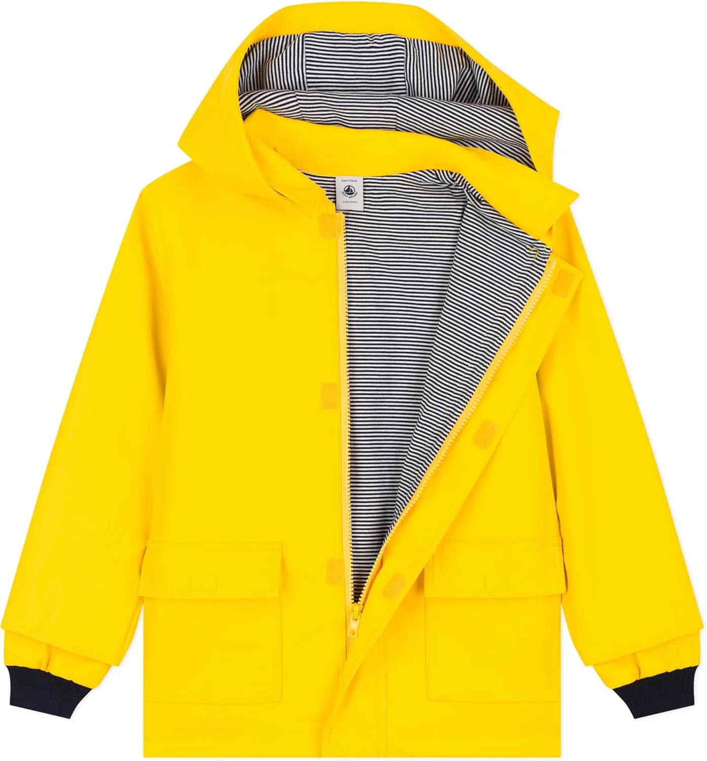 Petit Bateau YELLOW BOYS KIDS HOODED RAIN JACKETS SIZES 3-12 YEARS