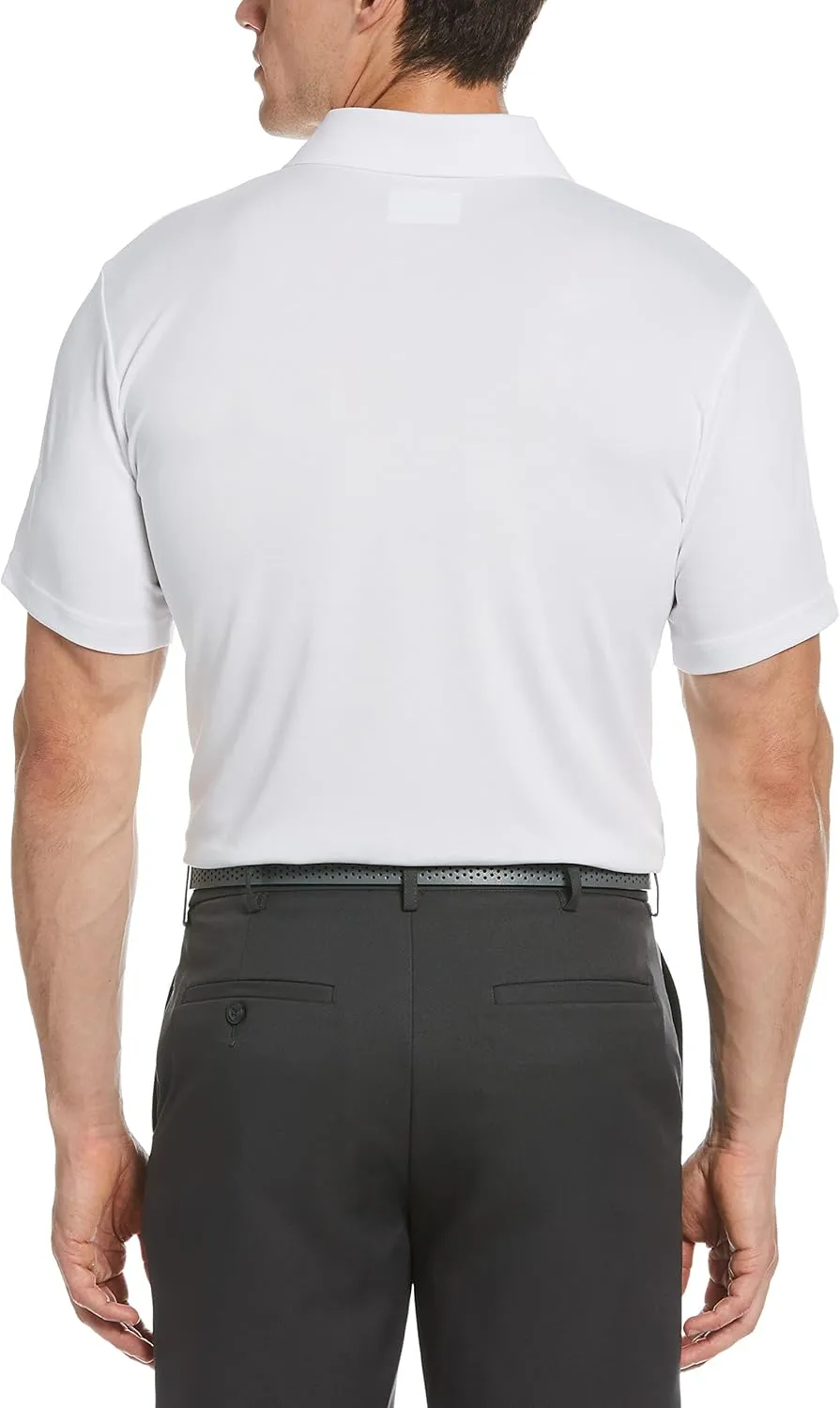 PGA TOUR Men's Airflux Solid Mesh Short Sleeve Golf Polo Shirt (Sizes S-4x)