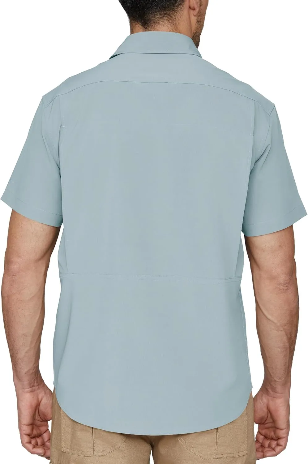 PIQIDIG Men's UPF 50  Sun Protection Shirt Short Sleeve Hiking Fishing Shirt Quick Dry for Safari Travel Button Down Shirts