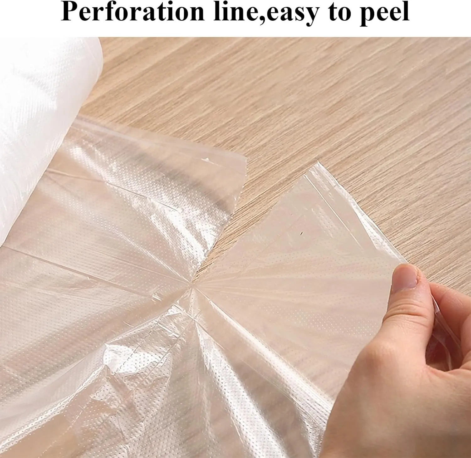 Plastic Produce Bags for Groceries,40x50cm(16x20in) Durable Clear Food Storage Bags for Bread,Fruits,Vegetables,Shopping Poly Packing Bag,350 Pcs per Roll