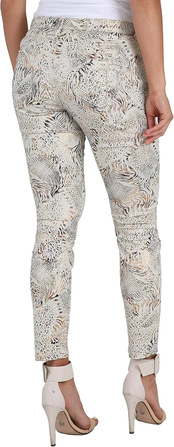 Poetic Justice Women's Curvy Fit 5-Pocket Frayed Ruffle Flare Cropped Ankle Jeans