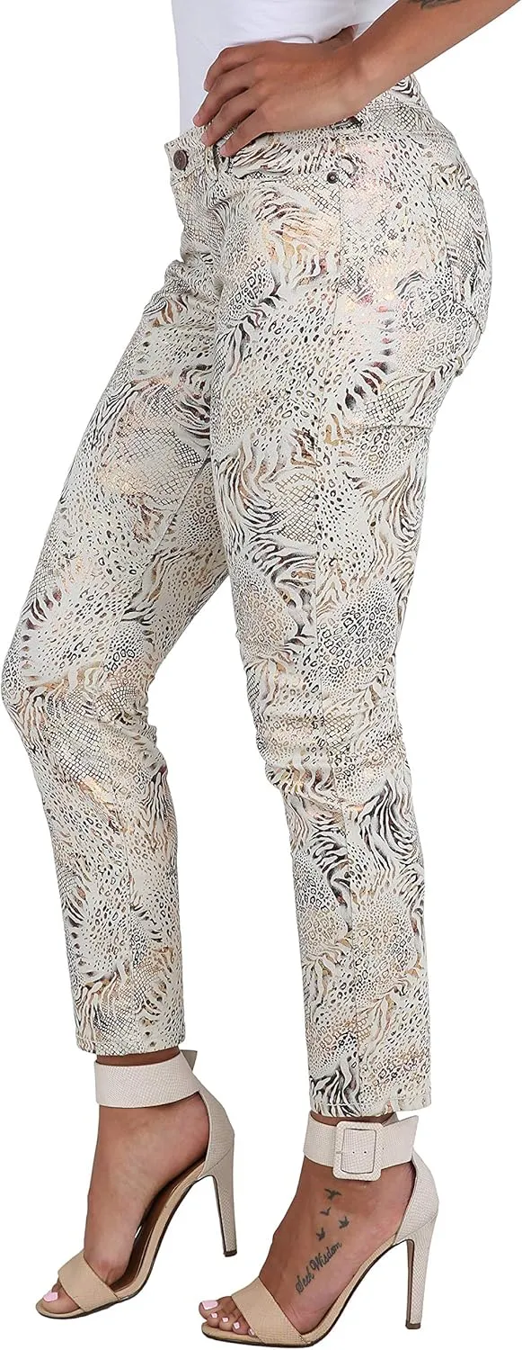 Poetic Justice Women's Curvy Fit 5-Pocket Frayed Ruffle Flare Cropped Ankle Jeans