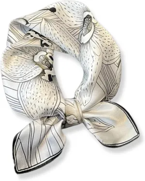 PoeticEHome 100% Mulberry Silk Neck Scarf 21"x21" Small Square Scarfs for Women Gift Packed