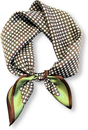 PoeticEHome 100% Mulberry Silk Neck Scarf 21"x21" Small Square Scarfs for Women Gift Packed
