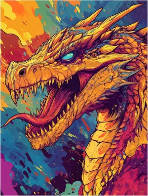 (Pop Art Dragon) - 105ct Matte TCG/MTG Card Art Sleeves by Ai Armor