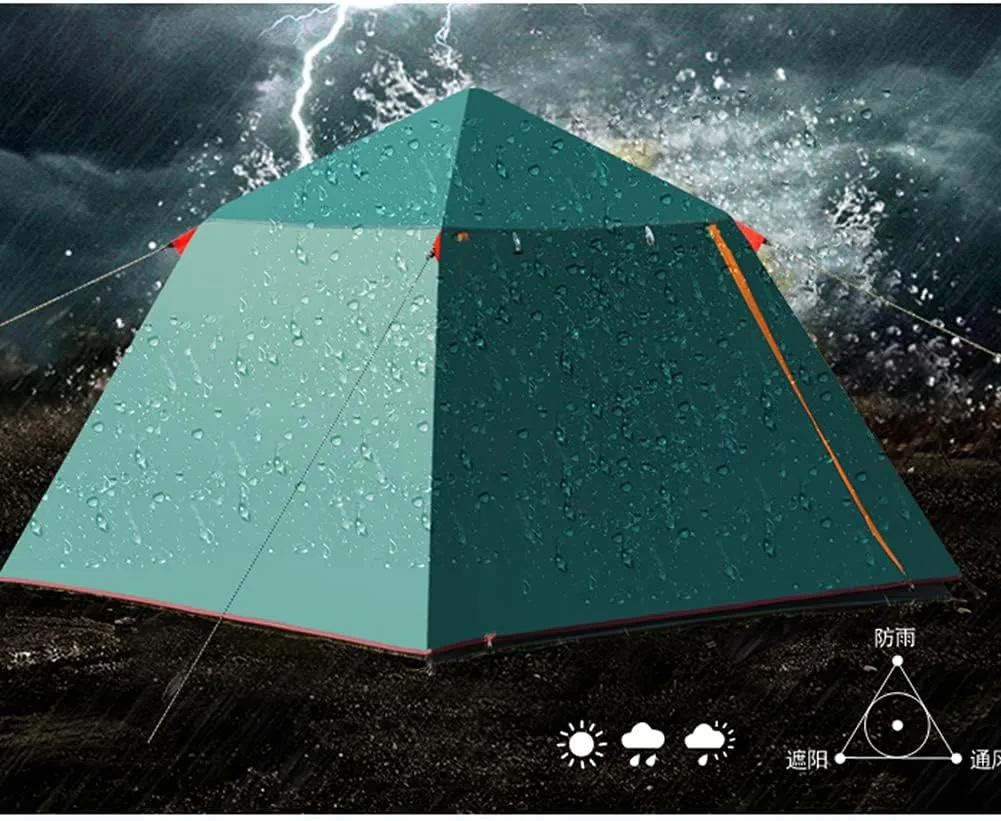 Pop Up Tent Family Camping Tent 3-4 Person Portable Tent Automatic Tent for Camping Hiking Mountaineering