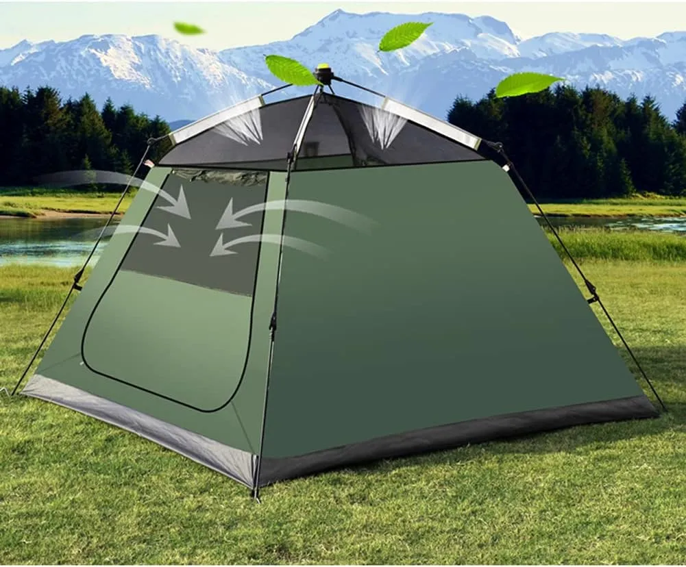 Pop Up Tent Family Camping Tent 3-4 Person Portable Tent Automatic Tent for Camping Hiking Mountaineering