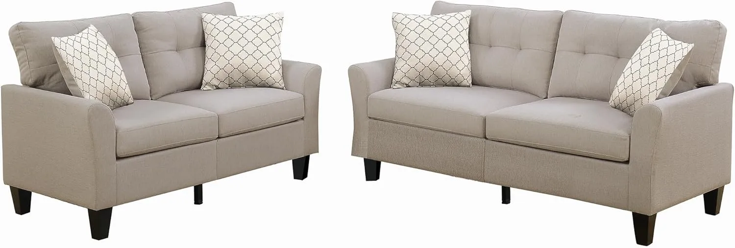 Poundex PDEX- Sofas, Beige