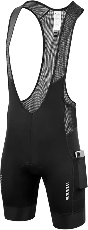 Przewalski Men's Cycling Bike Bib Short with Phone Pockets,4D Padded Breathable Biking Bicycle Bib Tights