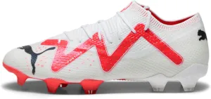 Puma - Mens Future Ultimate Low Fg/Ag Shoes, Color Puma White/Puma Black/Fire Orchid, Size: 11.5 M US