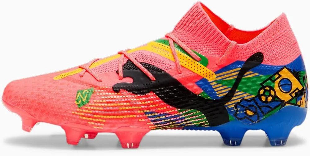 Puma Mens Nmj X Future 7 Ultimate Firm GroundArtificial Ground Soccer Cleats Cleated, Firm Ground - Pink - Size 11 M