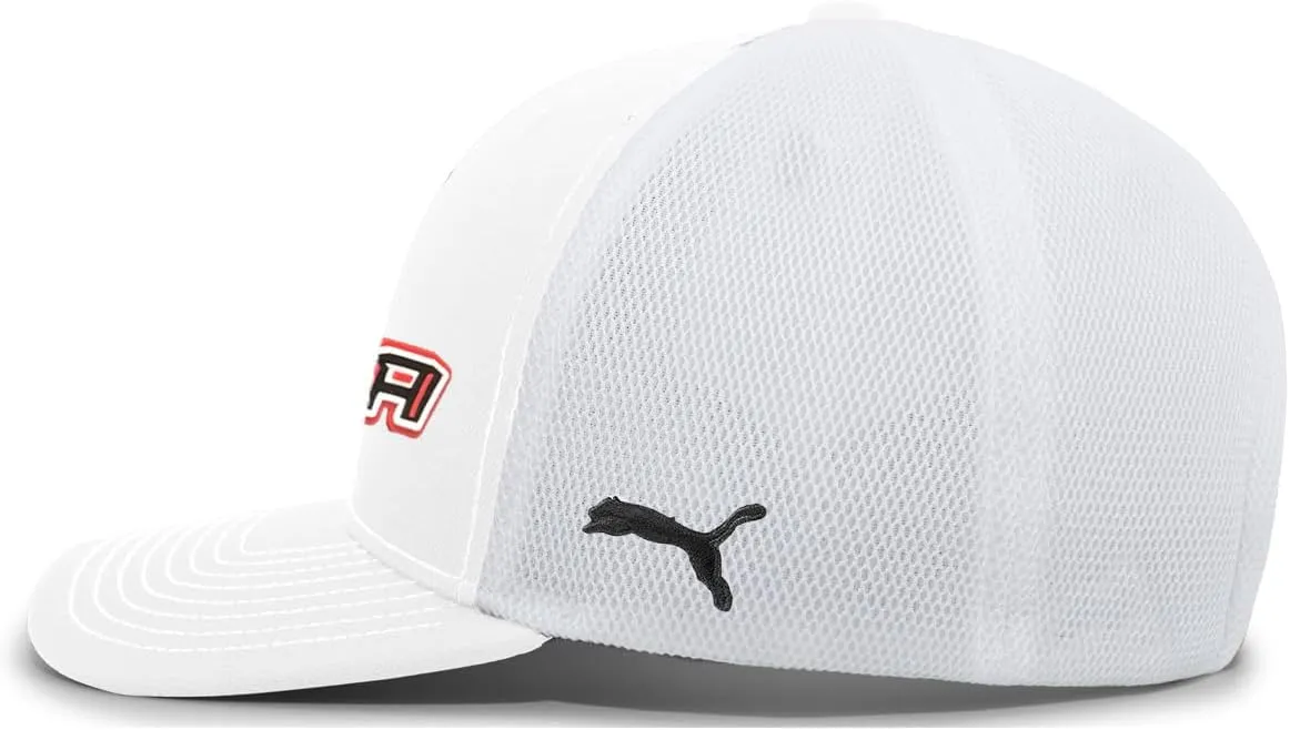 PUMA Race Logo Performance Air Mesh Trucker Adjustable Strapback Hat