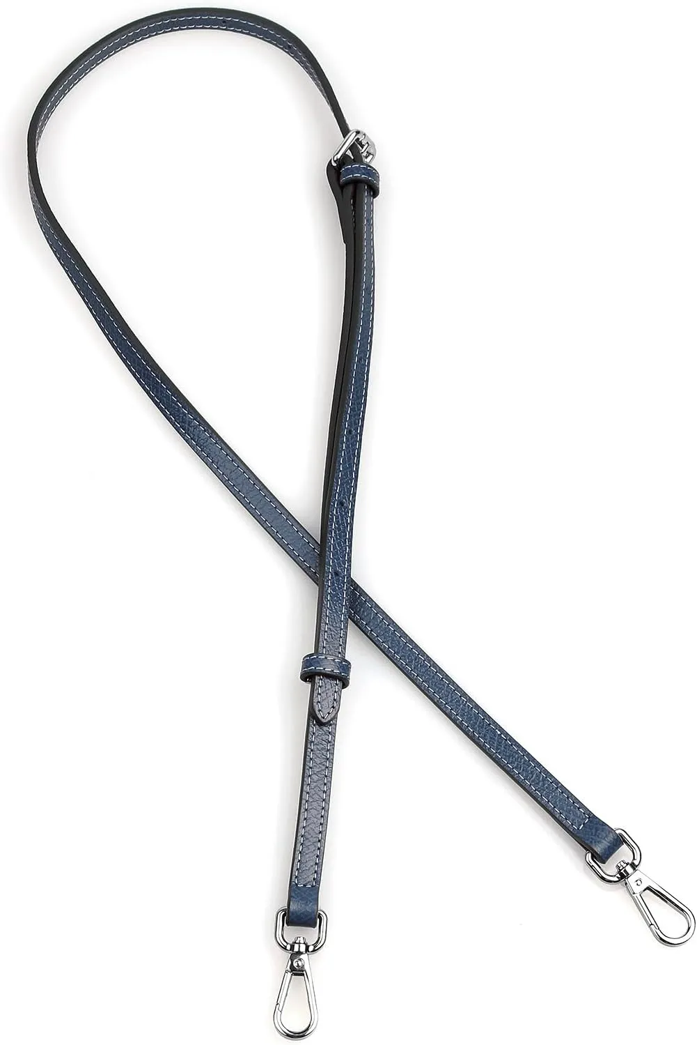 Purse Strap Crossbody Conversion Kit for Mini Handbag,Genuine Leather Shoulder Straps Replacement Adjustable for Bags(Navy Blue-S)