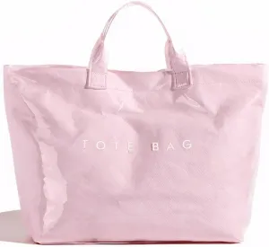 PVC Trendy Tote Bag for Women, Kraft Paper Letter Print Tote Bag Large Work Tote Handbag with Top Handle