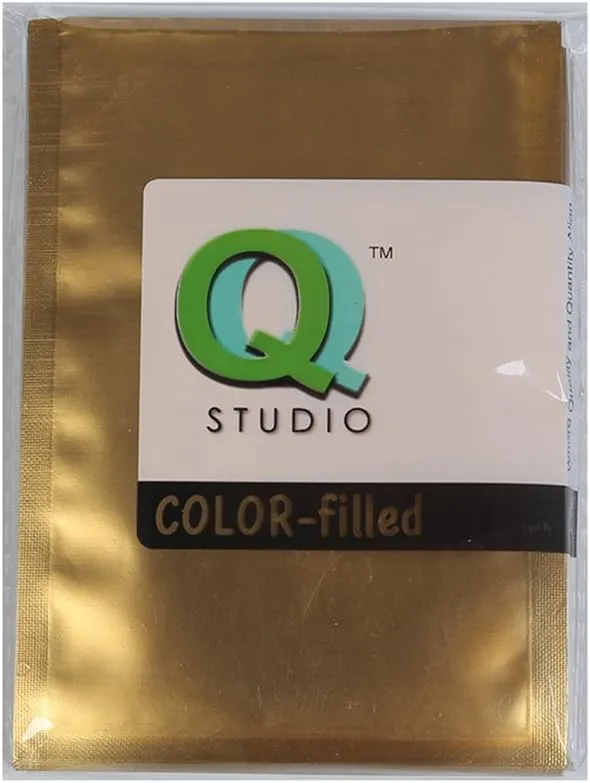 QQ Studio 100 PCS Metallic Mylar Foil Open Top Sealable Bags (7x10cm (2.7x3.9"), 100x Gold)