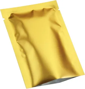 QQ Studio 100 PCS Metallic Mylar Foil Open Top Sealable Bags (7x10cm (2.7x3.9"), 100x Gold)