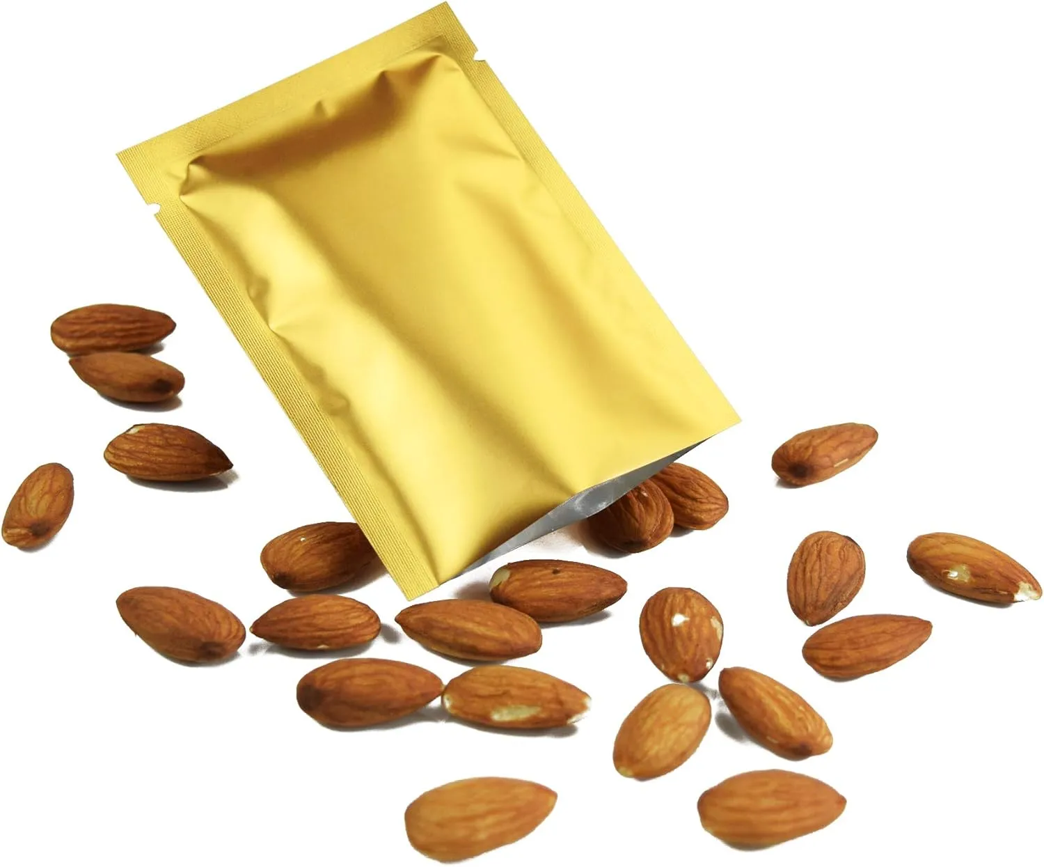QQ Studio 100 PCS Metallic Mylar Foil Open Top Sealable Bags (7x10cm (2.7x3.9"), 100x Gold)