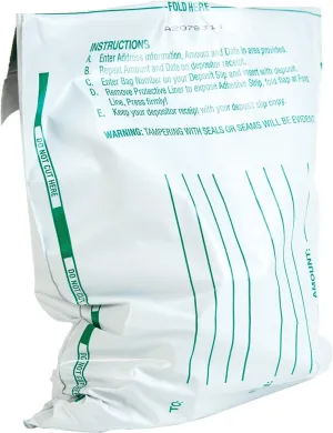 Quality Park, Cash Handling, Poly Night Deposit Bags, Pull Off Strip, White, 8.5x10.5, 100 per Box (45224)