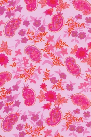 Queen Street Jodi Fuchsia - Wide Width - LAMINATED Cotton Fabric - Free Spirit