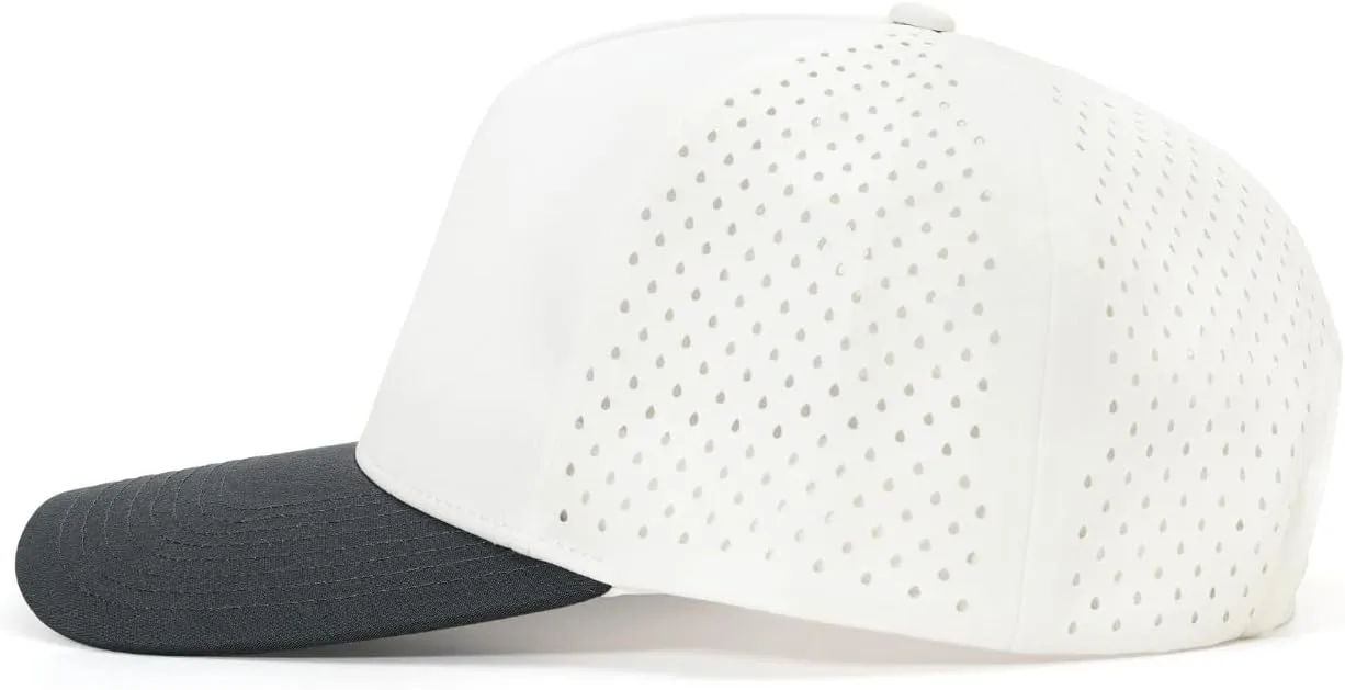 Quick-Dry Snapback Hats, 5-Panel Water-Resistant Mesh Baseball Caps for Men & Women, Golf, Running or Workouts