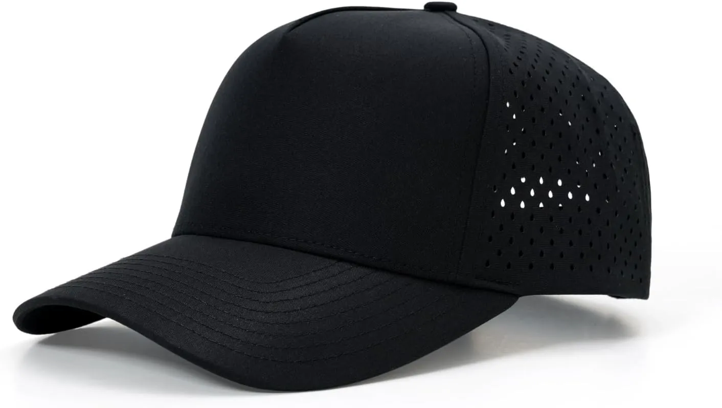 Quick-Dry Snapback Hats, 5-Panel Water-Resistant Mesh Baseball Caps for Men & Women, Golf, Running or Workouts