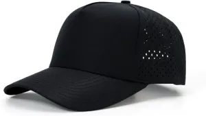 Quick-Dry Snapback Hats, 5-Panel Water-Resistant Mesh Baseball Caps for Men & Women, Golf, Running or Workouts