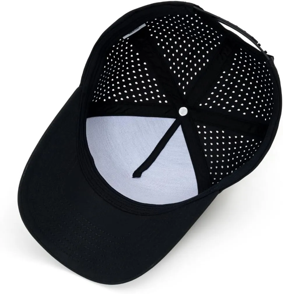 Quick-Dry Snapback Hats, 5-Panel Water-Resistant Mesh Baseball Caps for Men & Women, Golf, Running or Workouts