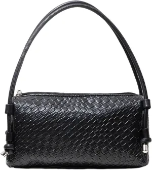QWINEE Women's Hobo Bags Double Handle Shoulder Bag Zipper Textured Pu Leather Underarm Bag Vintage Handbag