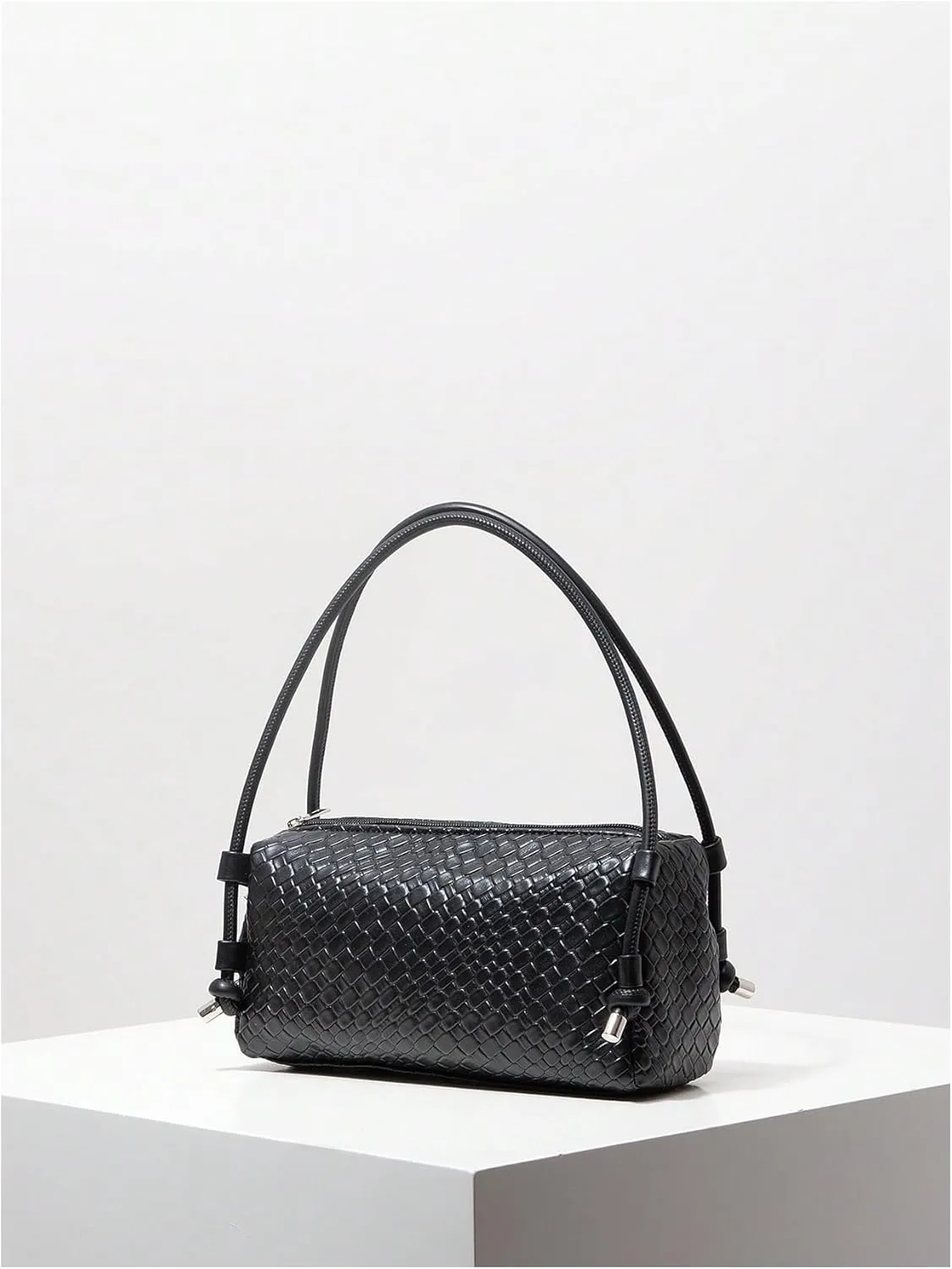 QWINEE Women's Hobo Bags Double Handle Shoulder Bag Zipper Textured Pu Leather Underarm Bag Vintage Handbag
