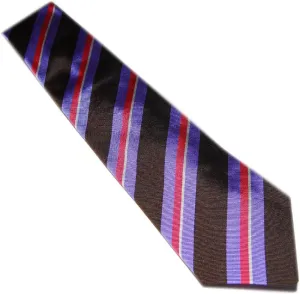 Ralph Lauren Polo Purple Label Mens Dress Tie Brown Pink Stripe Silk Italy $235