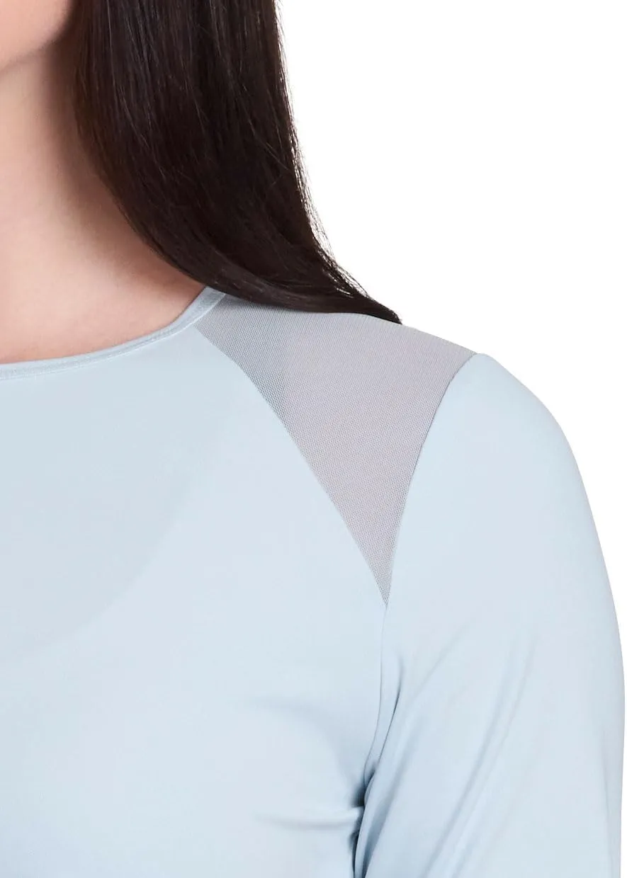 RBX Active Women's Long Sleeve Ventilated Mesh Lightweight Running Workout Crewneck T-Shirt