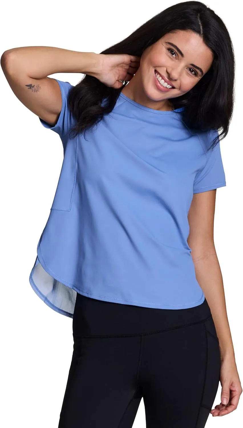 RBX Active Women's Short Sleeve Ventilated Mesh Athletic Performance Workout T-Shirt