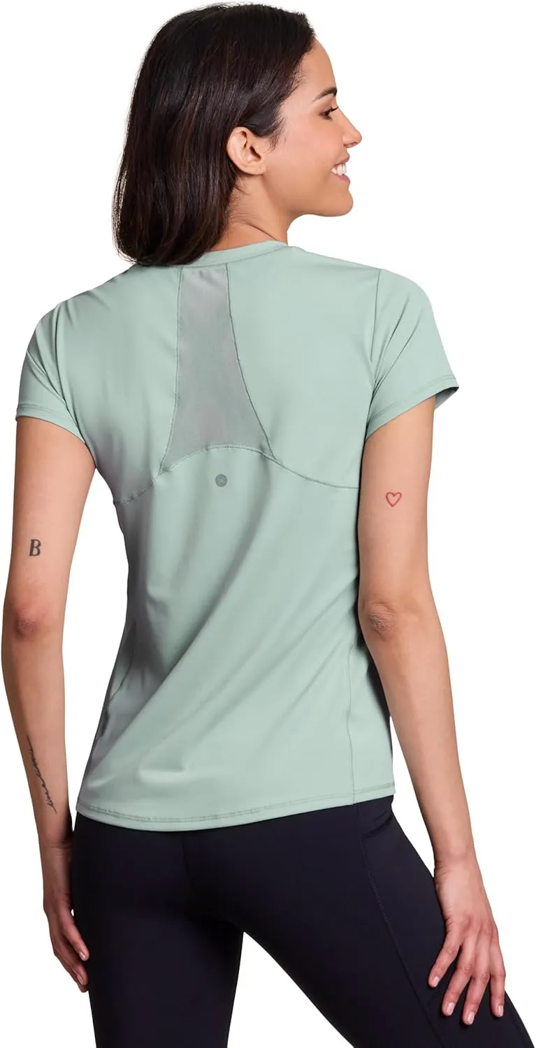 RBX Active Women's Short Sleeve Ventilated Mesh Athletic Performance Workout T-Shirt