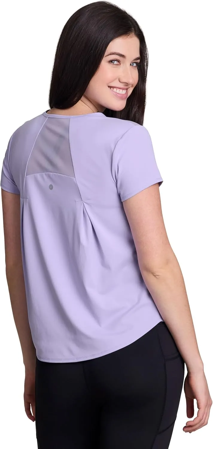 RBX Active Women's Workout Top with Mesh Panels, Breathable Quick Drying Gym Running T-Shirt, with Plus Sizes