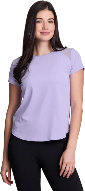RBX Active Women's Workout Top with Mesh Panels, Breathable Quick Drying Gym Running T-Shirt, with Plus Sizes