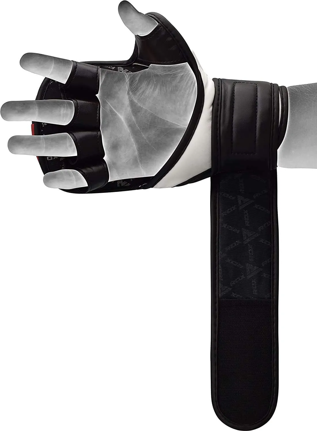 RDX MMA Sparring Gloves Martial Arts, Muay Thai, Kickboxing, Ventilated Open Palm for Grappling, Karate Mitts for Adults