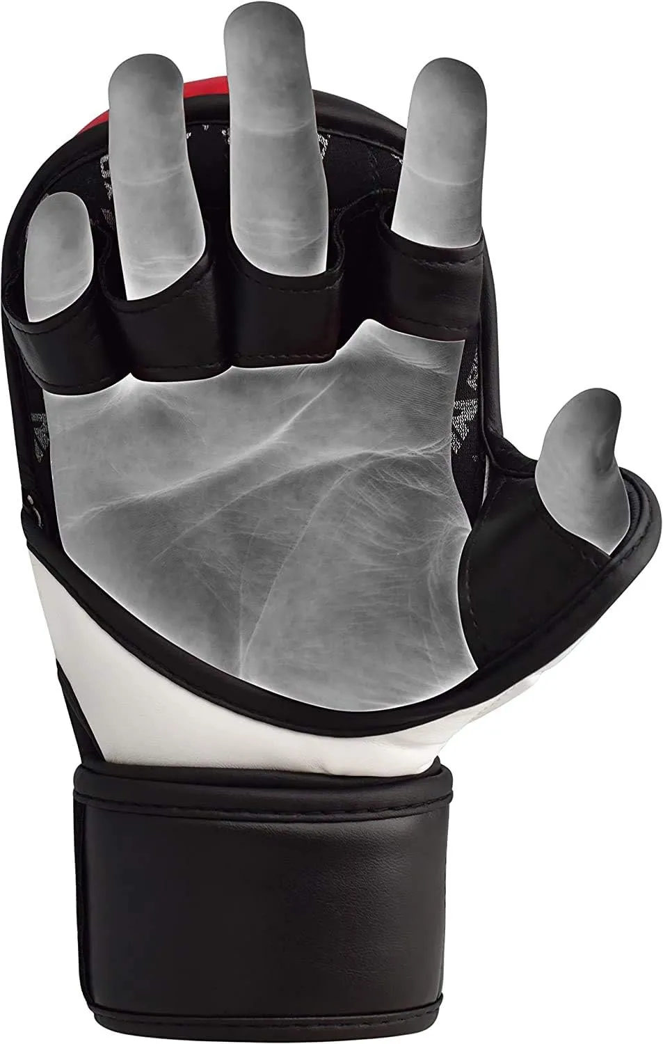 RDX MMA Sparring Gloves Martial Arts, Muay Thai, Kickboxing, Ventilated Open Palm for Grappling, Karate Mitts for Adults