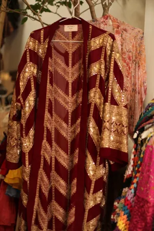 RED SILK KIMONO SINDA