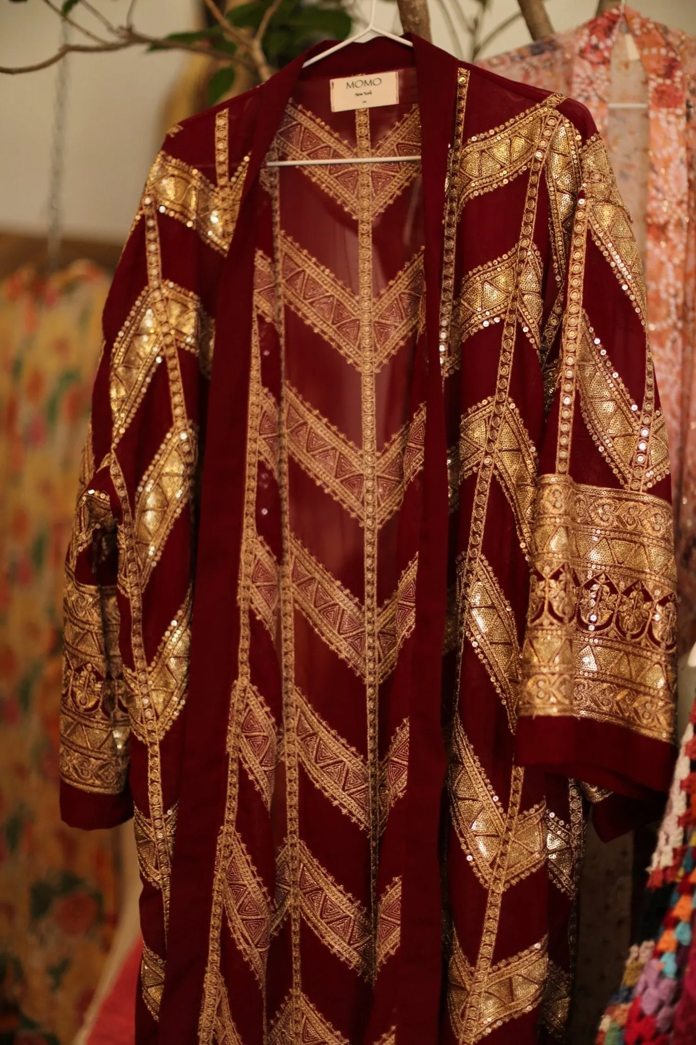 RED SILK KIMONO SINDA