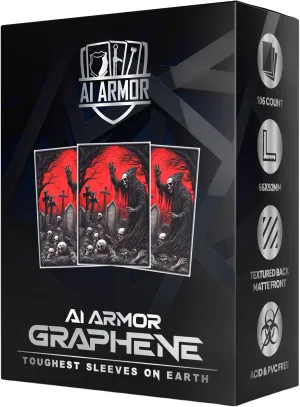 (Red/Black Necromancer) - 105ct Textured Matte TCG/MTG Art Sleeves by Ai Armor (Graphene)