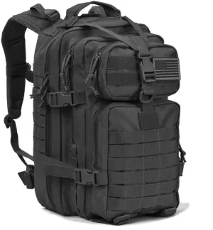 REEBOW GEAR Military Tactical Backpack Small Molle Assault Pack Army Bug Bag Backpacks Rucksack Daypack (Black)