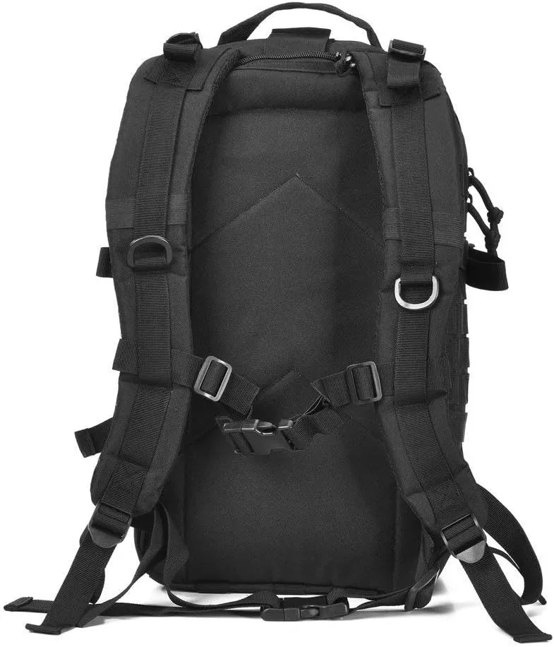 REEBOW GEAR Military Tactical Backpack Small Molle Assault Pack Army Bug Bag Backpacks Rucksack Daypack (Black)