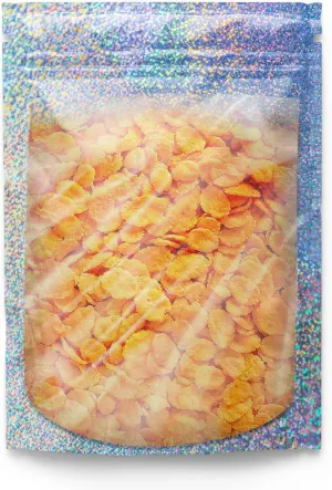 Resealable STANDUP Mylar Hologram Metallic Amazing Bags 4x6 inches. 60 Pk – Airtight, Waterproof, Zip Lock-Opaque Foil Pouch - Food Grade. Long shelf-life Storage (60 pck Medium, Metallic)