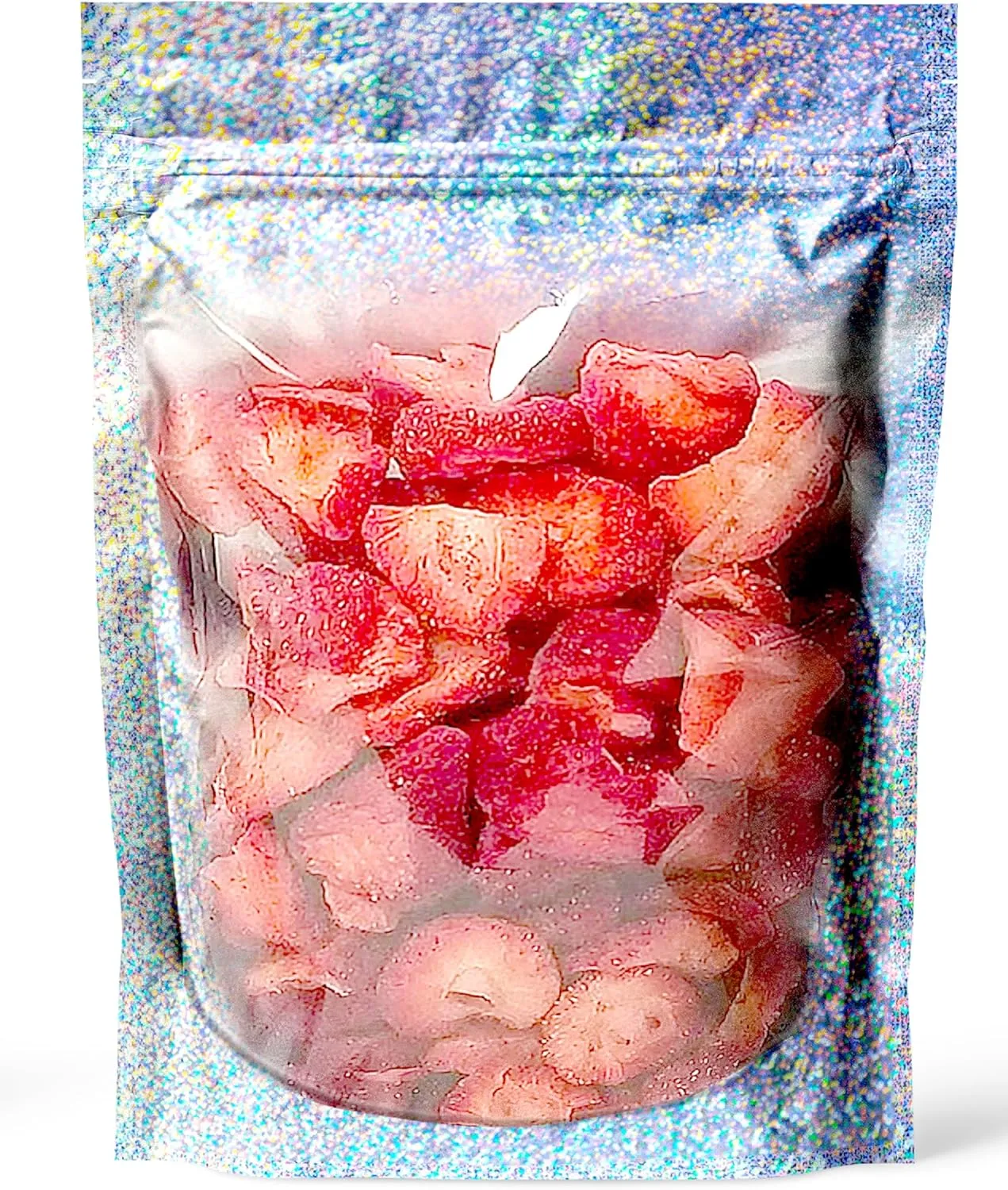 Resealable STANDUP Mylar Hologram Metallic Amazing Bags 4x6 inches. 60 Pk – Airtight, Waterproof, Zip Lock-Opaque Foil Pouch - Food Grade. Long shelf-life Storage (60 pck Medium, Metallic)