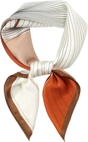 RIIQIICHY 100% Silk Scarf Head Scarf for Women Hair Scarf for Sleeping Hair Wrapping at Night Square Neck Scarves