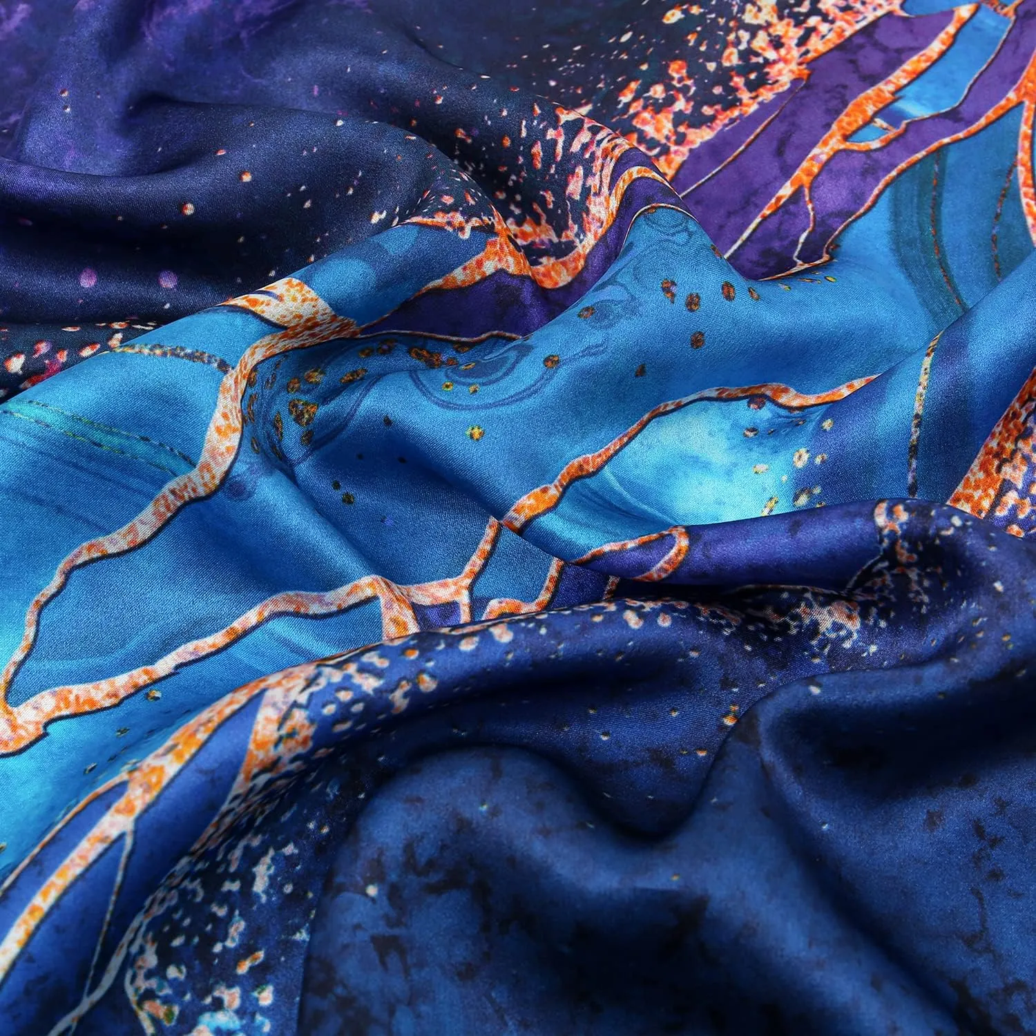 RIIQIICHY 100% Silk Scarf Head Scarf for Women Hair Scarf for Sleeping Hair Wrapping at Night Square Neck Scarves
