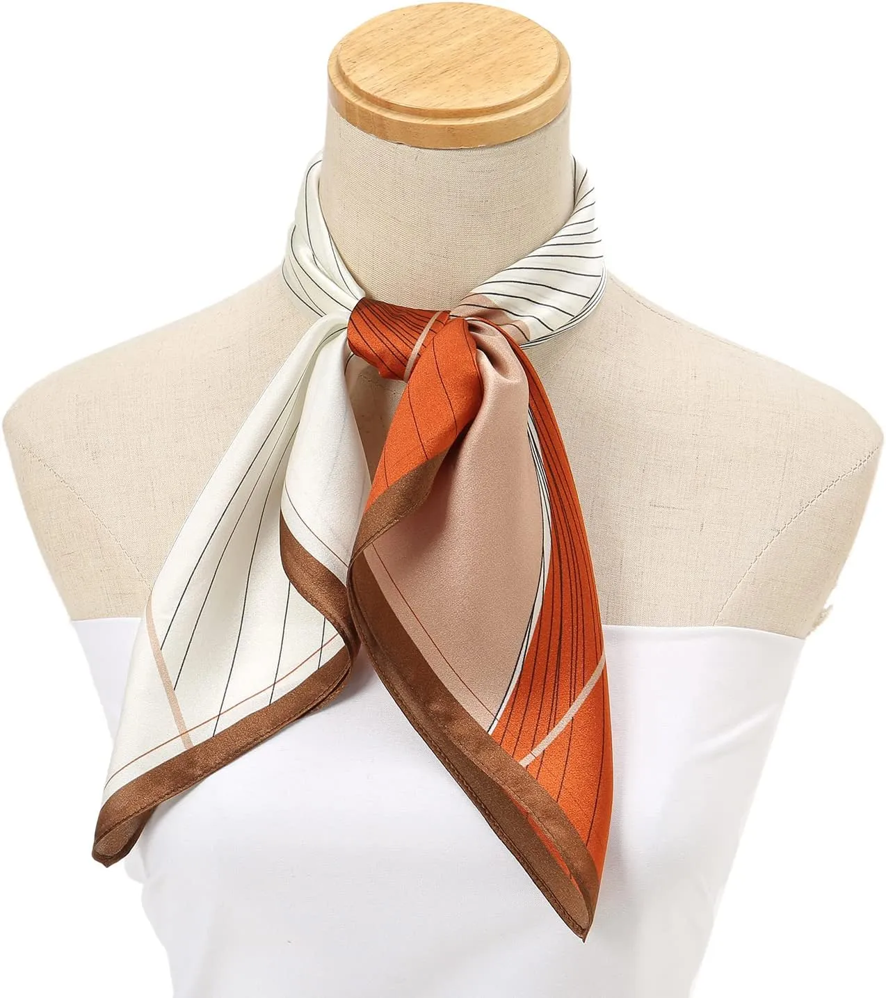 RIIQIICHY 100% Silk Scarf Head Scarf for Women Hair Scarf for Sleeping Hair Wrapping at Night Square Neck Scarves