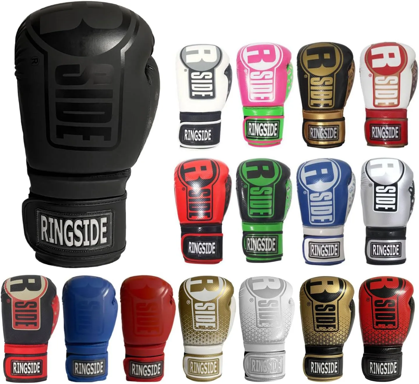 Ringside Apex Flash Sparring Gloves, IMF-Tech Synthetic Boxing Gloves with Secure Wrist Support, Ideal for Men and Women, Black and Black, 16 oz